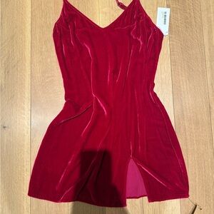 Pink Velvet Mini Dress
